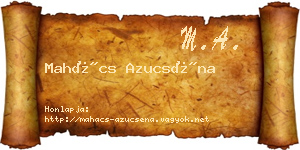 Mahács Azucséna névjegykártya